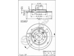 BRECO BS 7408 stabdžių diskas 
 Stabdžių sistema -> Diskinis stabdys -> Stabdžių diskas
4246G6, 4249F5