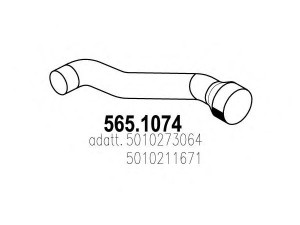 ASSO 565.1074 išleidimo kolektorius
5010211671, 5010273064