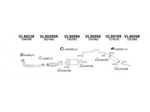 VENEPORTE 900095 išmetimo sistema 
 Išmetimo sistema -> Išmetimo sistema, visa