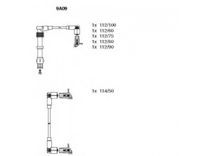 BREMI 9A09 uždegimo laido komplektas 
 Kibirkšties / kaitinamasis uždegimas -> Uždegimo laidai/jungtys
