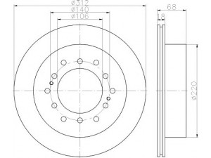 HELLA PAGID 8DD 355 114-861 stabdžių diskas 
 Stabdžių sistema -> Diskinis stabdys -> Stabdžių diskas
4243160130, 4243160190, 4243160200