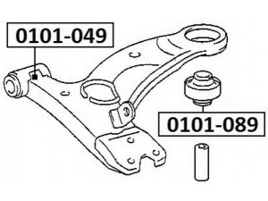 ASVA 0101-089 valdymo svirties/išilginių svirčių įvorė 
 Ašies montavimas/vairavimo mechanizmas/ratai -> Valdymo svirtis/pasukamosios svirties sujungimas -> Montavimas/sutvirtinimas
48655-44020