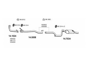 ASSO ART1024 išmetimo sistema 
 Išmetimo sistema -> Išmetimo sistema, visa