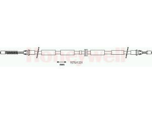 BENDIX 432666B trosas, stovėjimo stabdys 
 Stabdžių sistema -> Valdymo svirtys/trosai
1005568, 1019239, 1046070, 1078044