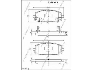NPS K360A13 stabdžių trinkelių rinkinys, diskinis stabdys 
 Techninės priežiūros dalys -> Papildomas remontas
58101-0XA01, 581020XA00, 58101-07-A10