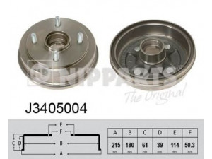 NIPPARTS J3405004 stabdžių būgnas 
 Stabdžių sistema -> Būgninis stabdys -> Stabdžių būgnas
MB242004, MB242007, MB515476