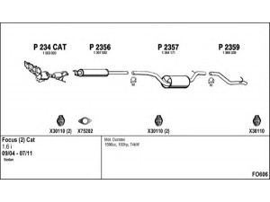 FENNO FO606 išmetimo sistema 
 Išmetimo sistema -> Išmetimo sistema, visa