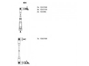 BREMI 404 uždegimo laido komplektas 
 Kibirkšties / kaitinamasis uždegimas -> Uždegimo laidai/jungtys
1161501219, 1161501319