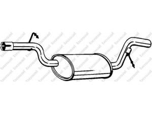 BOSAL 233-157 vidurinis duslintuvas 
 Išmetimo sistema -> Duslintuvas
3C0 253 409 L