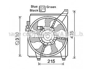 AVA QUALITY COOLING HY7534 ventiliatorius, radiatoriaus 
 Aušinimo sistema -> Radiatoriaus ventiliatorius
253801C200, 253801C210