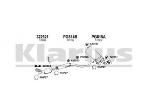 KLARIUS 631102U išmetimo sistema 
 Išmetimo sistema -> Išmetimo sistema, visa