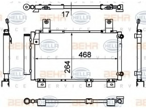 HELLA 8FC 351 310-741 kondensatorius, oro kondicionierius 
 Oro kondicionavimas -> Kondensatorius
88460-97206, 88461-97206