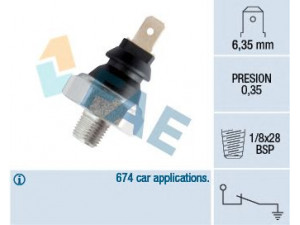 FAE 11610 alyvos slėgio jungiklis 
 Variklis -> Variklio elektra
MD-001482, MD-001483, MD-021566