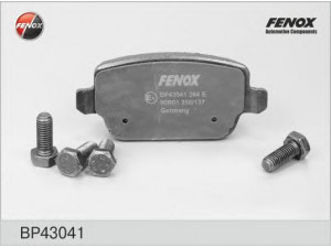 FENOX BP43041 stabdžių trinkelių rinkinys, diskinis stabdys 
 Techninės priežiūros dalys -> Papildomas remontas
1439867, 1459408, 1477803, 1566234
