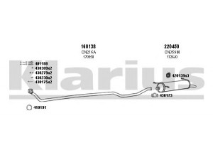 KLARIUS 180101E išmetimo sistema 
 Išmetimo sistema -> Išmetimo sistema, visa