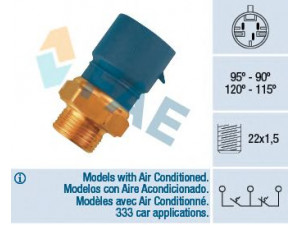 FAE 38235 temperatūros jungiklis, radiatoriaus ventiliatorius 
 Aušinimo sistema -> Siuntimo blokas, aušinimo skysčio temperatūra
1846326, 90 357 304