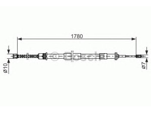 BOSCH 1 987 477 486 trosas, stovėjimo stabdys 
 Stabdžių sistema -> Valdymo svirtys/trosai
95 610 161, 95 610 162