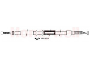 BENDIX 432651B trosas, stovėjimo stabdys 
 Stabdžių sistema -> Valdymo svirtys/trosai
46462766, 46468158, 7773001