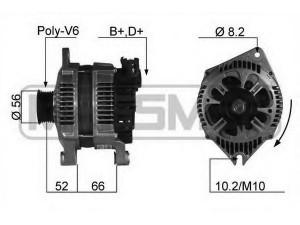 MESSMER 210069 kintamosios srovės generatorius 
 Elektros įranga -> Kint. sr. generatorius/dalys -> Kintamosios srovės generatorius
1323249080, 9616863280, A4TA0091