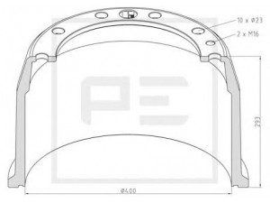 PE Automotive 056.602-00A stabdžių būgnas
010-24.21.949-43, 020.32.80.100-03