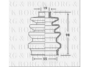 BORG & BECK BCB2418 gofruotoji membrana, kardaninis velenas 
 Ratų pavara -> Gofruotoji membrana
374018, 90009025, 90095162