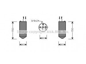 AVA QUALITY COOLING DND236 džiovintuvas, oro kondicionierius 
 Oro kondicionavimas -> Džiovintuvas
921312J966, 921312J971, 921319F500