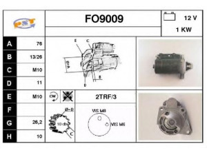 SNRA FO9009 starteris 
 Elektros įranga -> Starterio sistema -> Starteris
93BB11000AA, 93BB11000AB, 93BB11000CA
