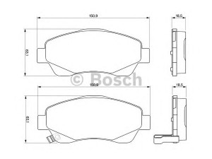 BOSCH 0 986 424 831 stabdžių trinkelių rinkinys, diskinis stabdys 
 Techninės priežiūros dalys -> Papildomas remontas
