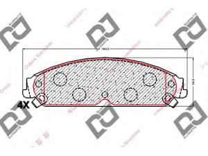 DJ PARTS BP1918 stabdžių trinkelių rinkinys, diskinis stabdys 
 Techninės priežiūros dalys -> Papildomas remontas
05142559AA, 5142559AA