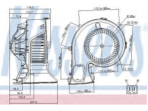 NISSENS 87067 vidaus pūtiklis 
 Šildymas / vėdinimas -> Orpūtė/dalys
12799558, 13250117