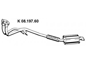 EBERSPÄCHER 08.197.60 katalizatoriaus keitiklis 
 Išmetimo sistema -> Katalizatoriaus keitiklis
8 58 078, 8 58 136