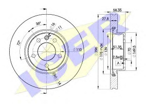ICER 78BD1134-2 stabdžių diskas 
 Dviratė transporto priemonės -> Stabdžių sistema -> Stabdžių diskai / priedai
5 69 044, 5 69 045, 90 344 650