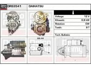 DELCO REMY DRS3541 starteris 
 Elektros įranga -> Starterio sistema -> Starteris