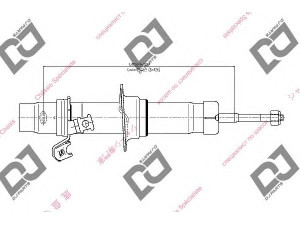 DJ PARTS DS2219GT amortizatorius 
 Pakaba -> Amortizatorius
51605S1K004, 51605SX0A01