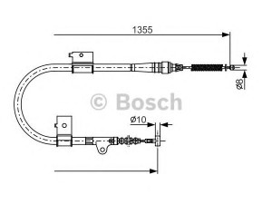 BOSCH 1 987 482 152 trosas, stovėjimo stabdys 
 Stabdžių sistema -> Valdymo svirtys/trosai
1961866, 36530 0F000, 36530 0F001