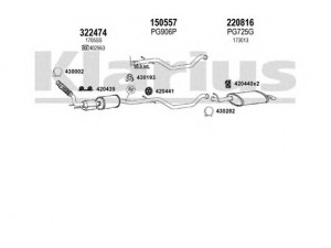 KLARIUS 631138E išmetimo sistema 
 Išmetimo sistema -> Išmetimo sistema, visa