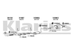 KLARIUS 960344U išmetimo sistema 
 Išmetimo sistema -> Išmetimo sistema, visa