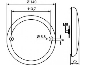 HELLA 2NR 357 026-051 kombinuotas galinis žibintas