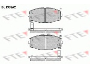FTE BL1308A2 stabdžių trinkelių rinkinys, diskinis stabdys 
 Techninės priežiūros dalys -> Papildomas remontas
04465-30070, 04491-14200, 04491-14210