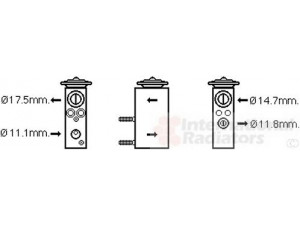 VAN WEZEL 18001462 išsiplėtimo vožtuvas, oro kondicionavimas
1405426, 1465381, 1573305, 6G9119849AC