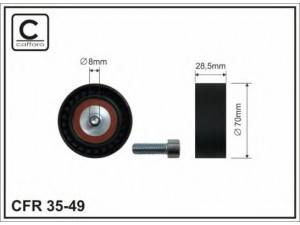 CAFFARO 35-49 įtempiklio skriemulys, V formos rumbuotas diržas 
 Diržinė pavara -> V formos rumbuotas diržas/komplektas -> Įtempiklio skriemulys
11 28 1 702 013, 11 28 1 731 220