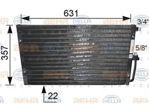 HELLA 8FC 351 039-101 kondensatorius, oro kondicionierius