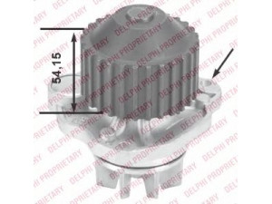 DELPHI WP2502 vandens siurblys 
 Aušinimo sistema -> Vandens siurblys/tarpiklis -> Vandens siurblys
1201F6, 9641117180