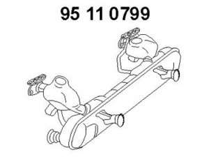 EBERSPÄCHER 95 11 0799 vidurinis duslintuvas 
 Išmetimo sistema -> Duslintuvas
113.251.053 BC, 113.251.053 BD