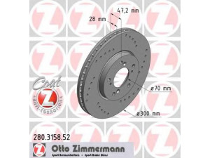 ZIMMERMANN 280.3158.52 stabdžių diskas 
 Dviratė transporto priemonės -> Stabdžių sistema -> Stabdžių diskai / priedai
45251-S1A E00, 45251-S1A E20, 45251-S1A E40