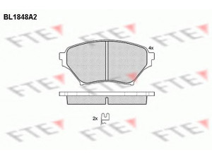 FTE BL1848A2 stabdžių trinkelių rinkinys, diskinis stabdys 
 Techninės priežiūros dalys -> Papildomas remontas
N0Y7-33-28Z, N0Y9-33-23Z, NCY3-33-23Z