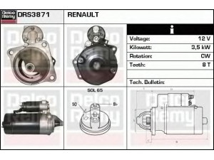 DELCO REMY DRS3871 starteris 
 Elektros įranga -> Starterio sistema -> Starteris
5023299, 5000393154, 5000612741