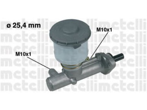 METELLI 05-0315 pagrindinis cilindras, stabdžiai 
 Stabdžių sistema -> Pagrindinis stabdžių cilindras
46100-SM4-G54