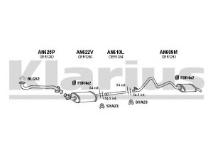 KLARIUS 160425U išmetimo sistema 
 Išmetimo sistema -> Išmetimo sistema, visa