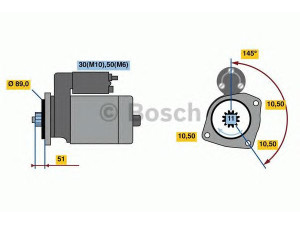 BOSCH 0 001 261 016 starteris